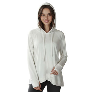 Athleta Pinnacle Criss Cross Hoodie Sweatshirt Womens S White Pullover Athletic